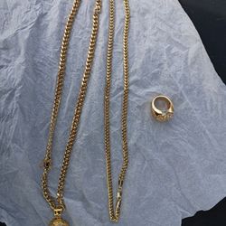 14k Gold Set Total Weight 114grams 