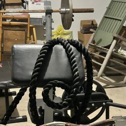 Weights, Weight Bench, Curl Bench, Curl Bar, Exercise Rope