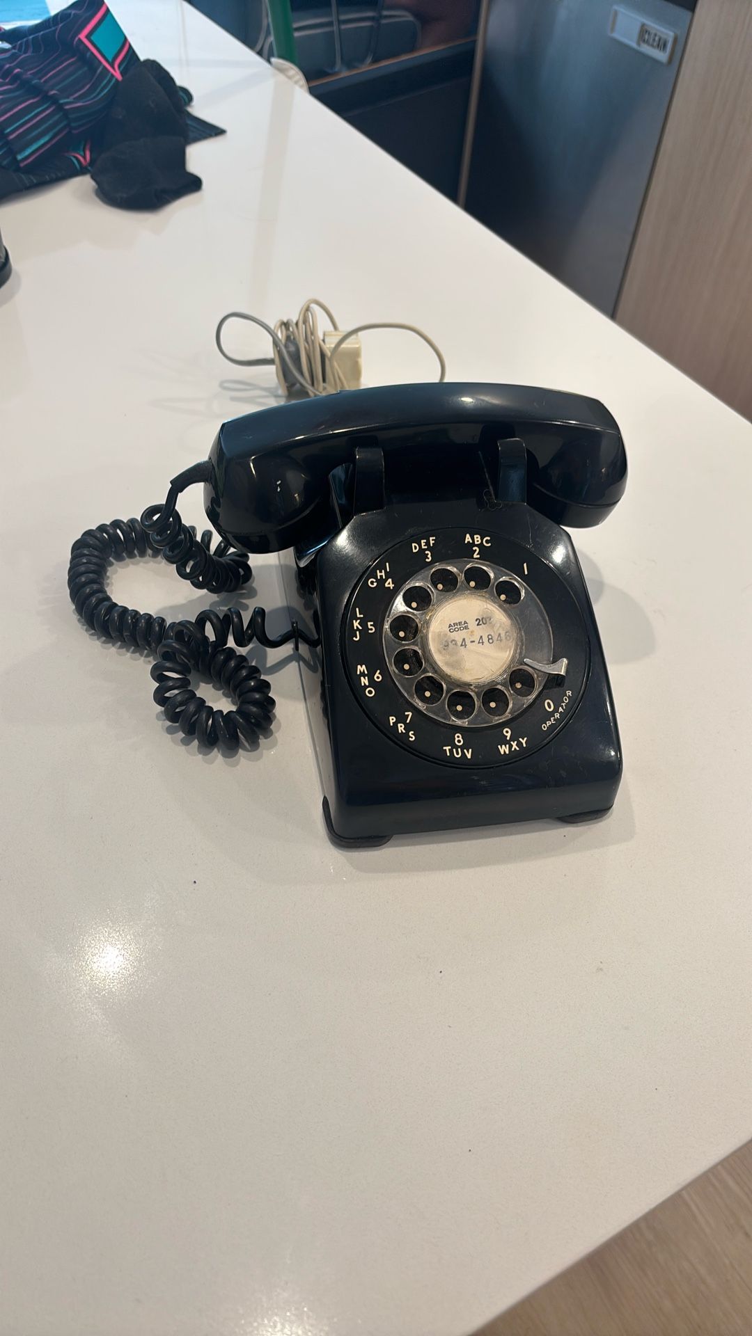 Black Rotary Phone