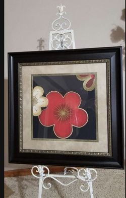 Beautiful Framed wall art 28" x 28"  easel not included 