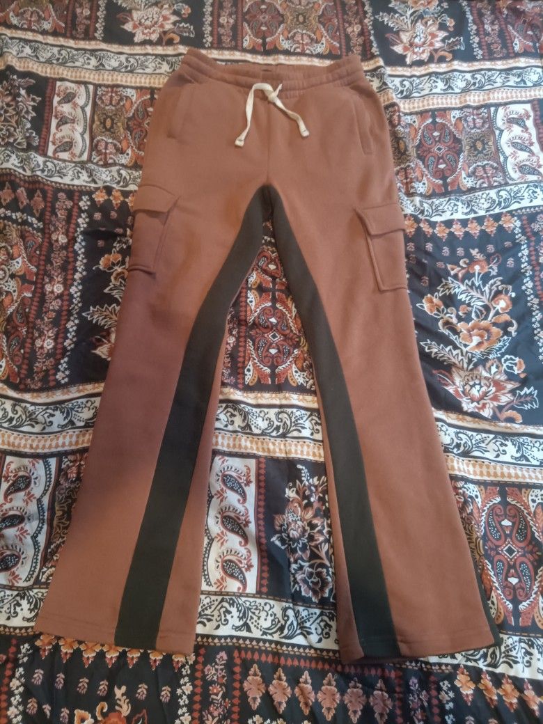 Brown Stacked Sweats