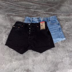 Size 25 High Rise Shorts (Levi’s & PacSun)
