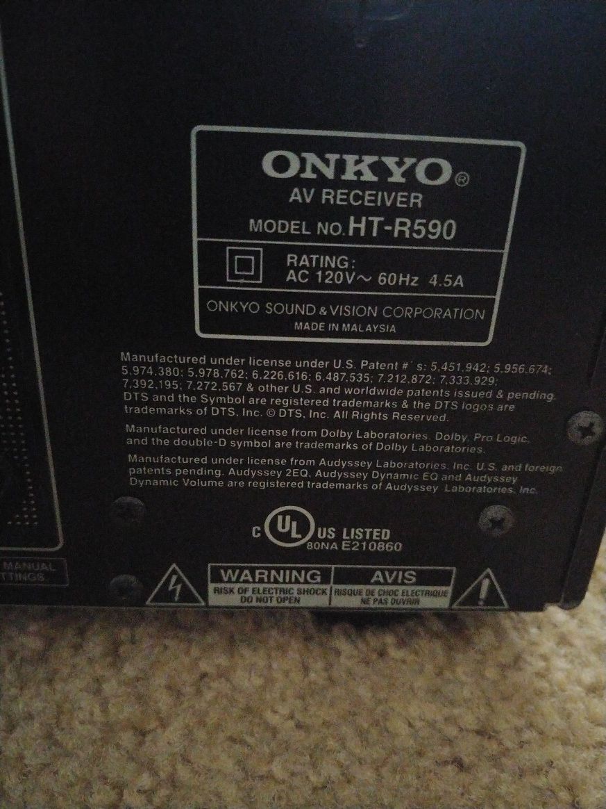 Onkyo HT-R590 7.1ch AV Receiver