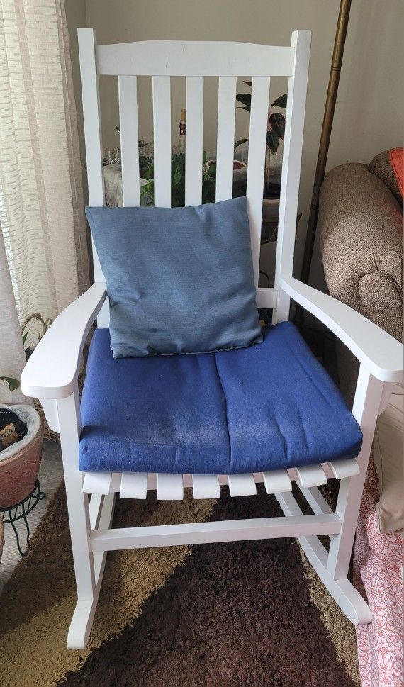 Fortunoff White Wood Rocking Chair
