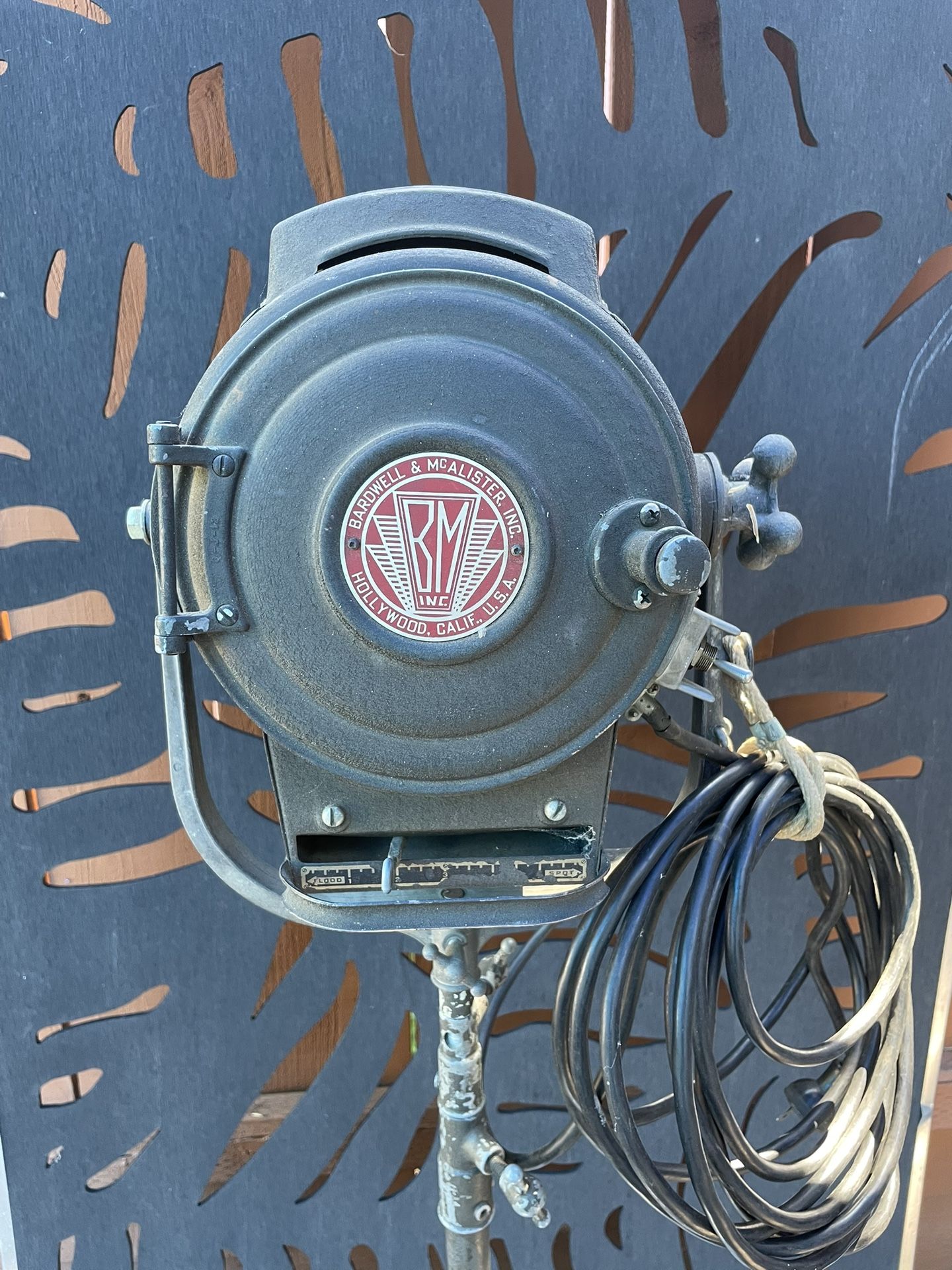 Vintage BardWell & McAlister Hollywood Movie Studio Light