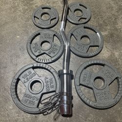 Olympic Weights Curl Bar Set