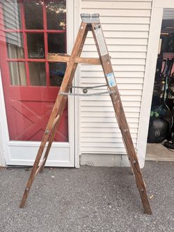 Painter's Wooden Folding Ladder 6ft