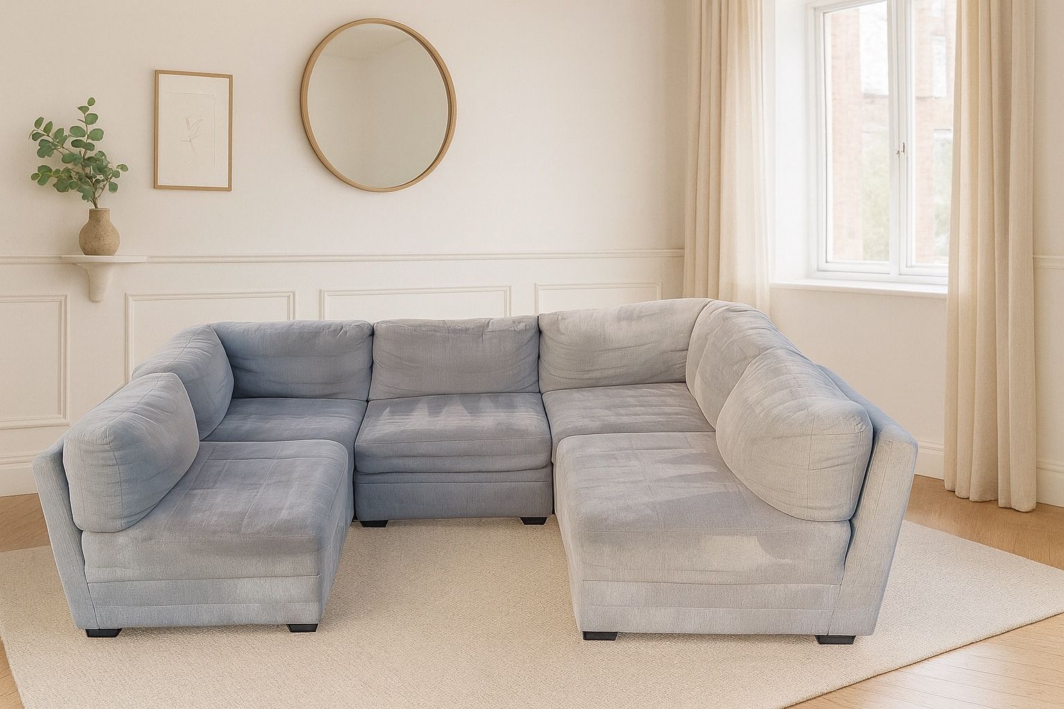 Costco Thomasville Tisdale Modular Sectional Sofa • 5-Piece Modular Sectional • Grey Fabric