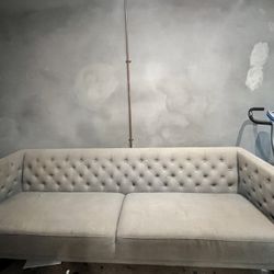 Savile Tufted Sofa Hatch Platinum CB2