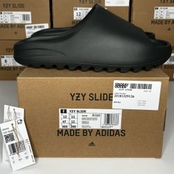 Dark Onyx Yeezy Slides