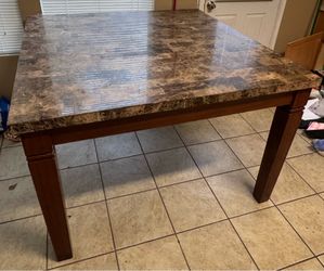 Table solid wood & granite