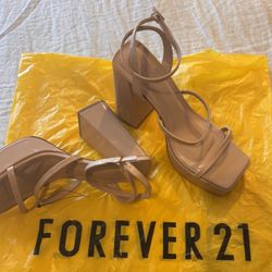 Nude Chunky Heels 