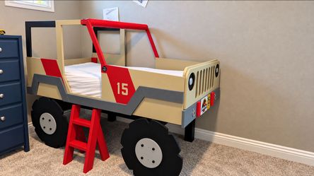 Kid's Jurassic Park Jeep Bed