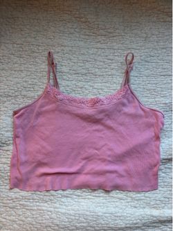 - Super cute vintage lace cami  -Bubble gum pink -size small