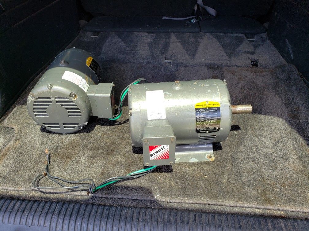 Baldor 5hp 3phase industrial motors $100 or OBO for both