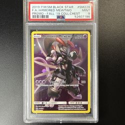 Armored Mewtwo PSA 9 English - Swirl 🌀 Pokémon TCG