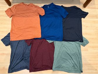 Lot of 6 Gaiam Men’s Performance Athletic Shirts Size Medium