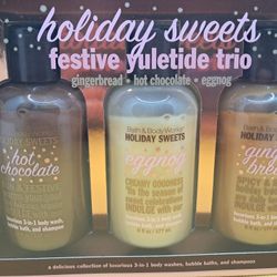 New Bath & Body Holiday Sweet Treat Trio Box Set! 