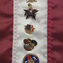 1 Lot Of 5ea VINTAGE OLYMPIC PINS SAM THE EAGLE