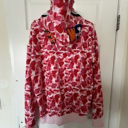 Bape Hoodie Pink