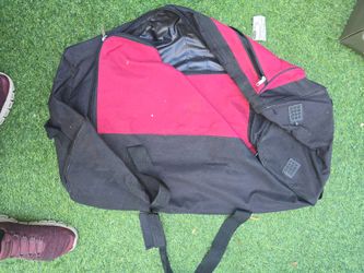 Black and Red Canvas Duffel Bag