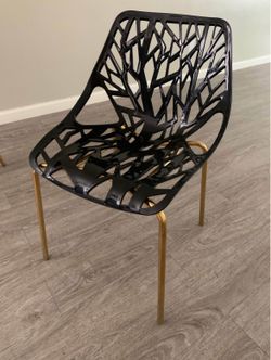 Black Gold Modern Dining Chairs