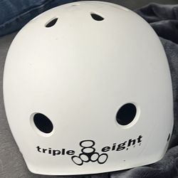 Triple Eight Skateboard Helmet (white)