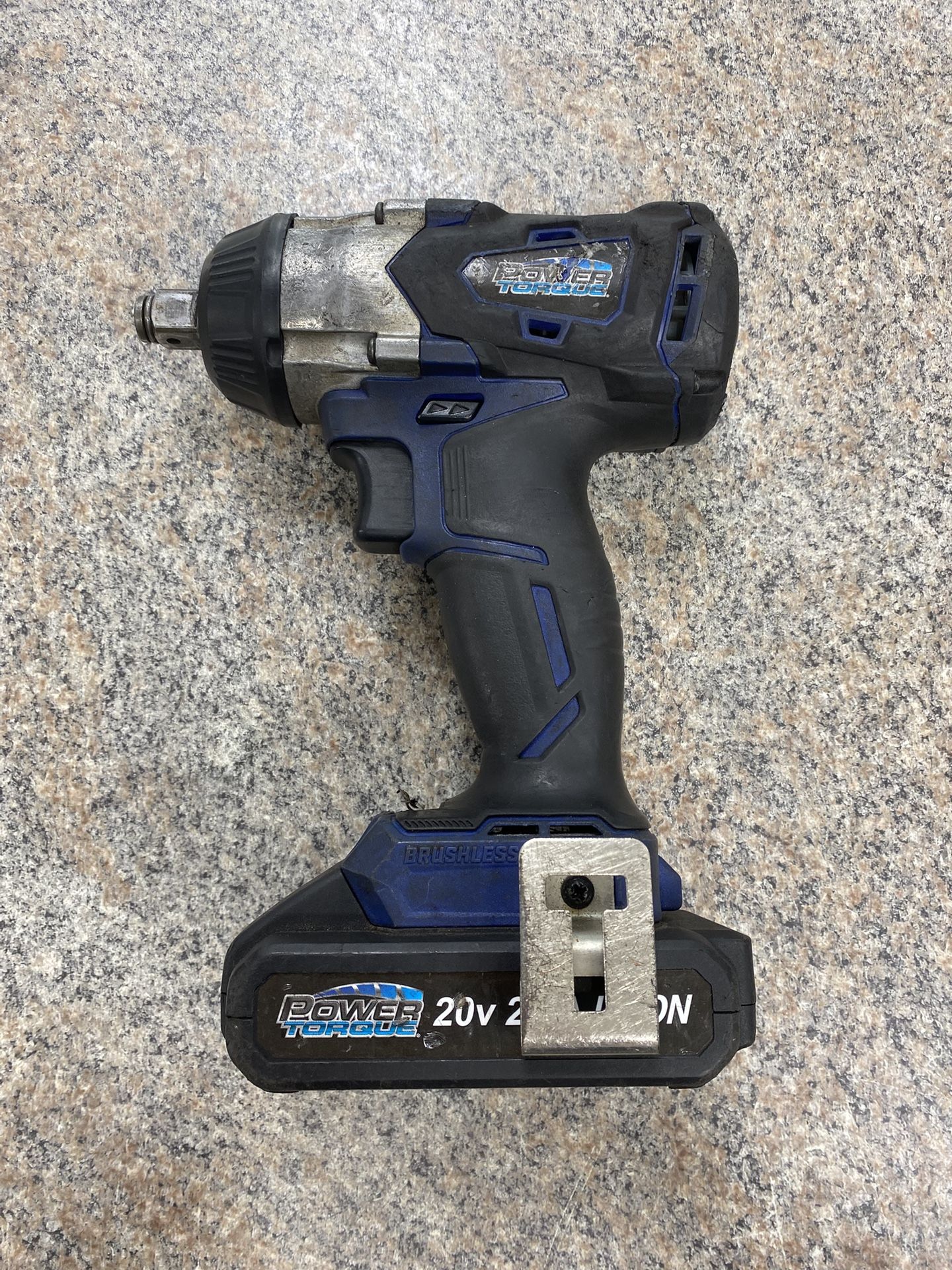 Power Torque 20V Li-Lon Brushless 1/2” Impact Wranch W Battery