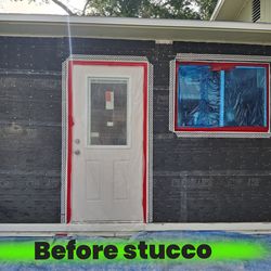 Stucco .foam . Stone