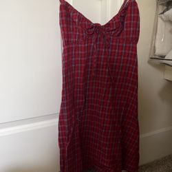 Red and Blue Plaid Dress 
