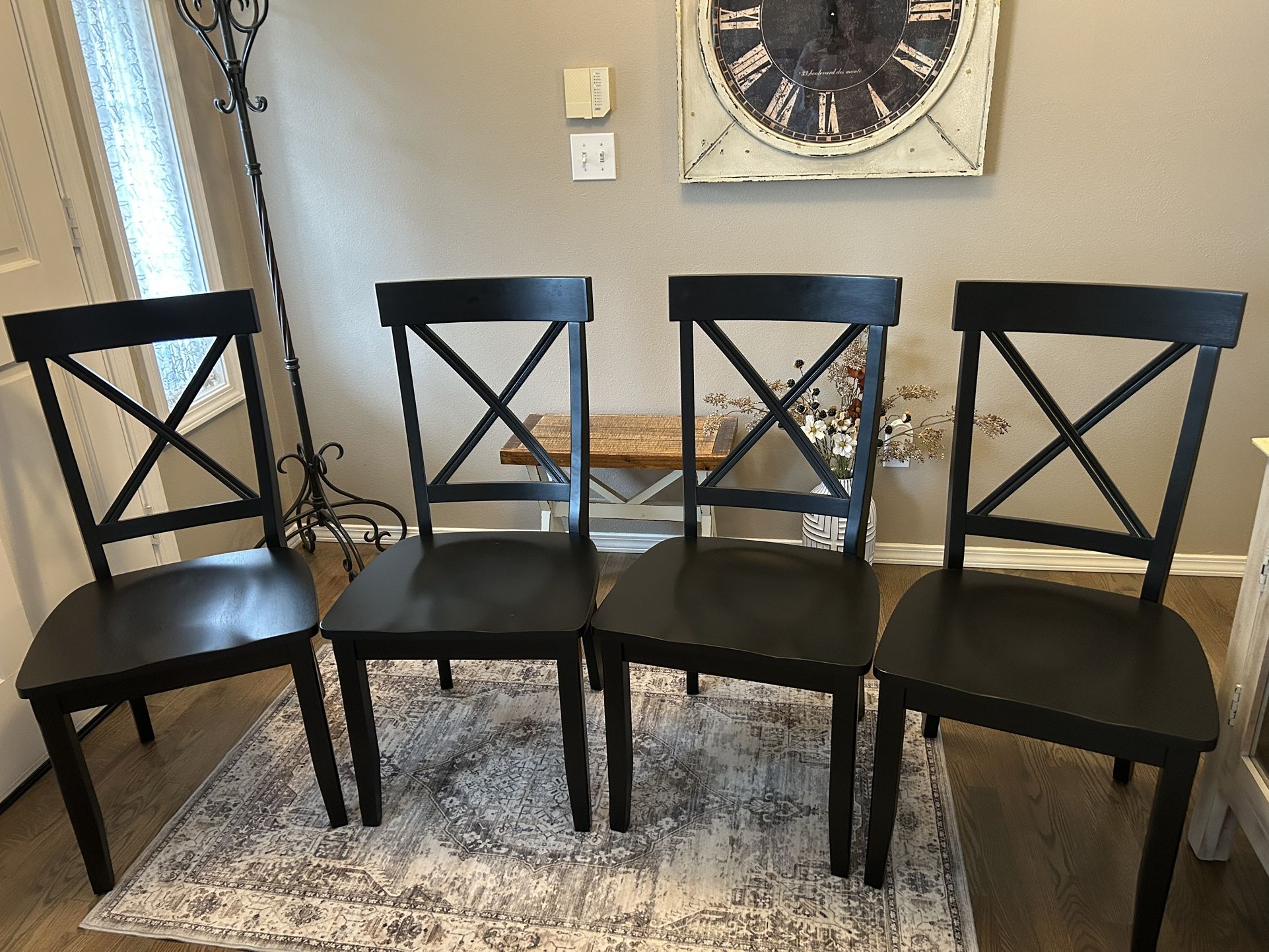 Set Of 4 solid wood chairs 