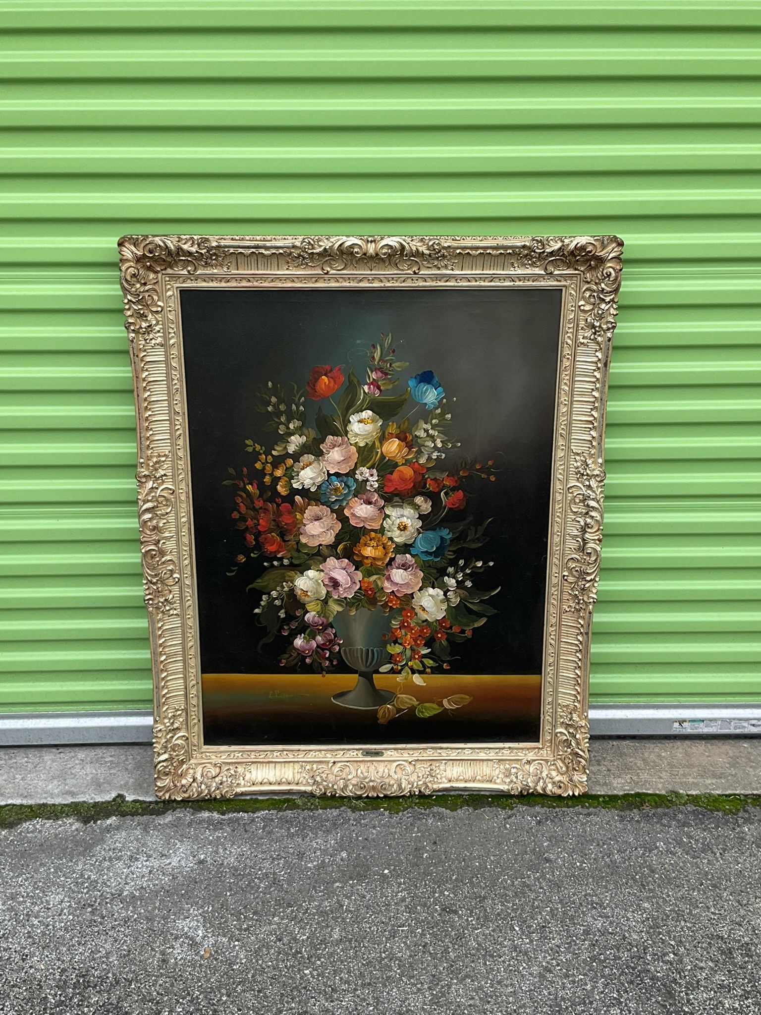 Authentic Vito RUGGERI Beautifully Framed & Signed Floral Oil Painting