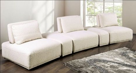 Brand New Beige Super Plush Modular Sectional Sofa