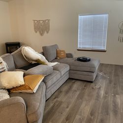 Grey sectional couch