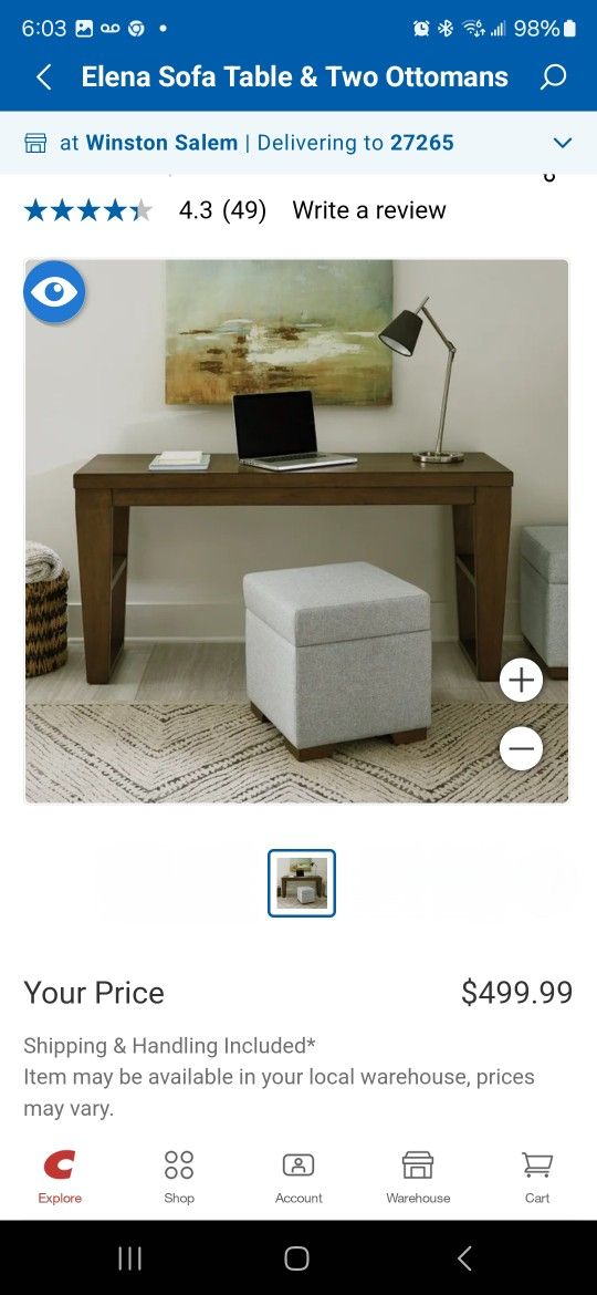 Desk or Console