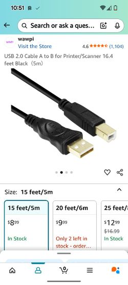 USB Cable 
2.0