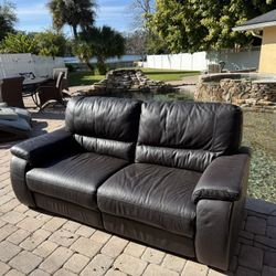 Electric Leather Loveseat / Couch