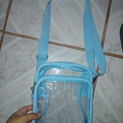 Used 1 time Clear Transparent crossbody bag bolsa transparente
