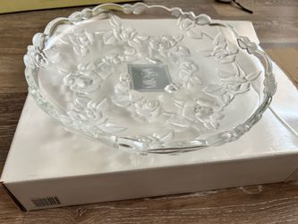 Mikasa Bella Rosa Hostess Clear Floral Platter