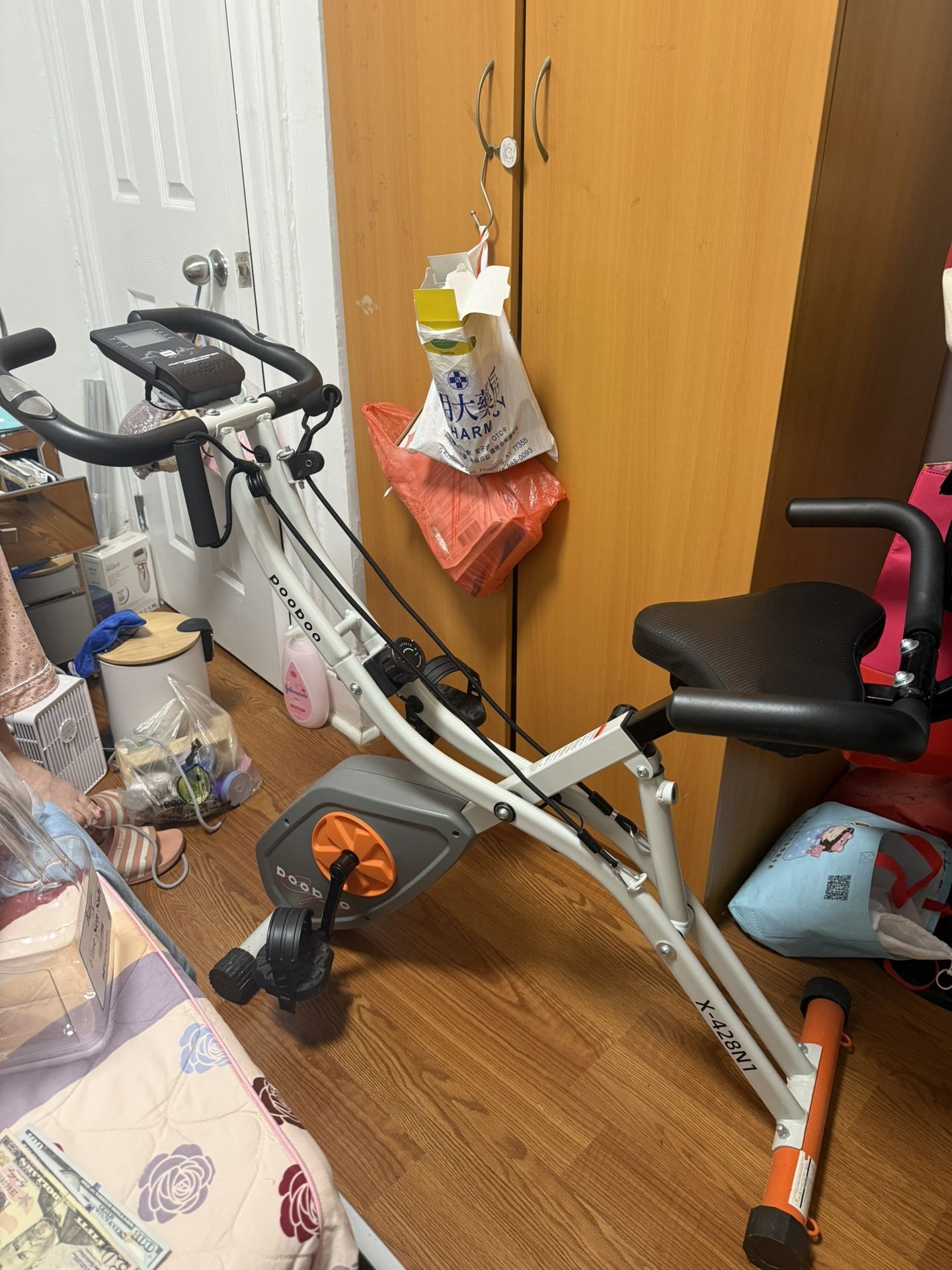 Foldable Exercise Bike with LCD display