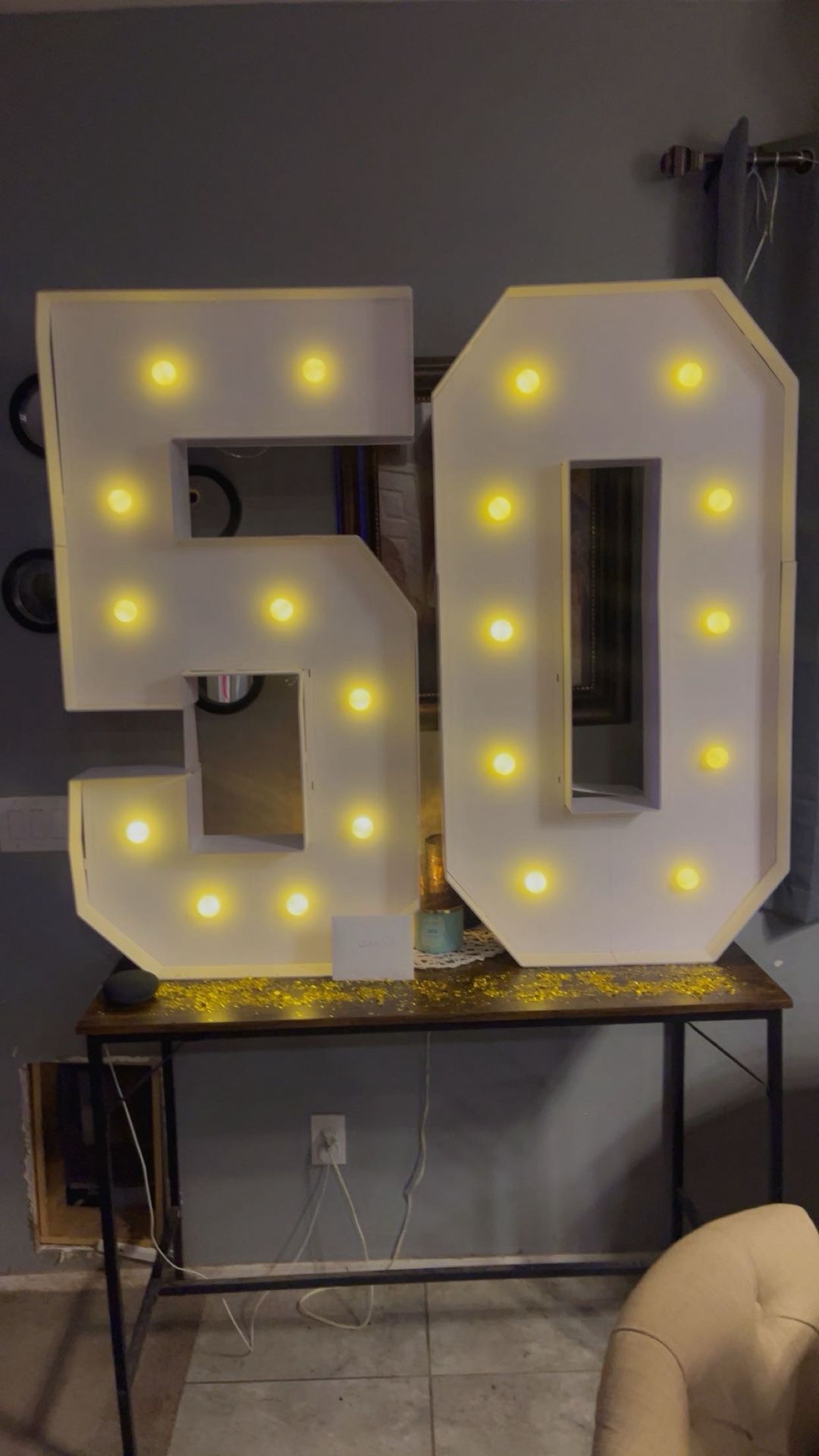 4 Foot Light Up Numbers “50”