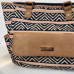 FisherPrice The Clarissa Diaper Tote 3-Piece Set  Bag Blue Coral