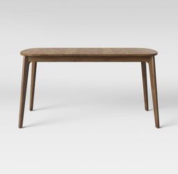 Astrid Mid-Century Extension Dining Table Brown - Threshold™ (Assembly required): Extendable, Seats