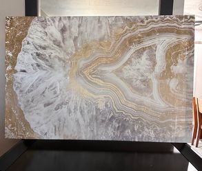 Modern Gold & Marble Style Canvas Wall Art