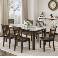 NEW  7 piece LUXOAK solid wood Dining/Kitchen set.