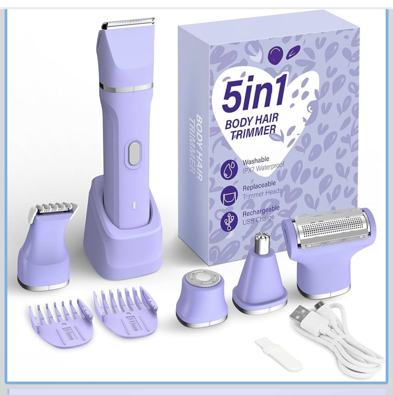 New 5-in-1 Electric Bikini Trimmer