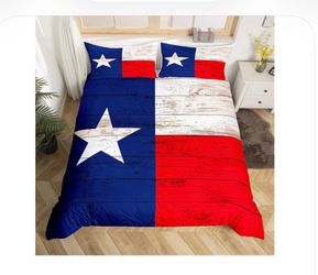Texas Star Comforter COVER, 2 Pillow Shams New!