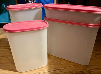 Set of 4 Pink Tupperware Modular Mates