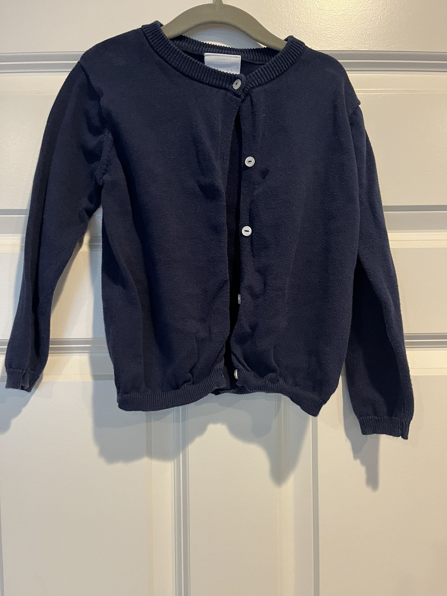 Little English Girls Navy Blue Cardigan Sweater Size 4T