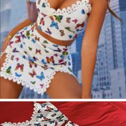 Butterfly Print Skirt